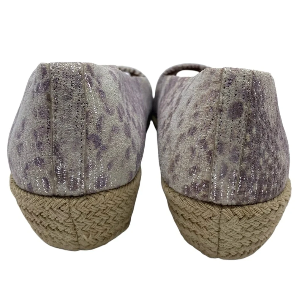 Gentle Souls Womens Shoes Lissa Espadrille 8.5 Purple White Slip On Cushioned